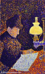 Woman by Lamplight