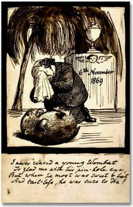 Rossetti Lamenting The Death Of His Wombat — Dante Gabriel Rossetti, Romantic Symbolism