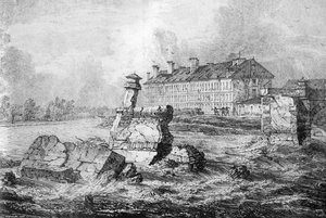 Stürtzte Die Ludwigsbrücke Bei Hochwasser Ein — Domenico Quaglio