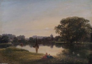 The River Thames At Chiswick, London — Sir Augustus Wall Callcott