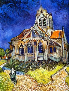 The Church In Auvers — Vincent Willem Van Gogh, Post-impressionism