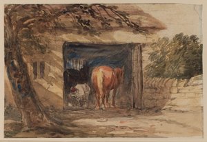 Blacksmith And Horses — David Cox