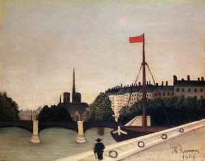 Notre Dame: View Of The Ile Saint-louis From The Quai Henri Iv — Henri Julien Félix Rousseau (le Douanier)