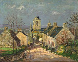 The Descending Street At Locronan — Maxime Emile Louis Maufra