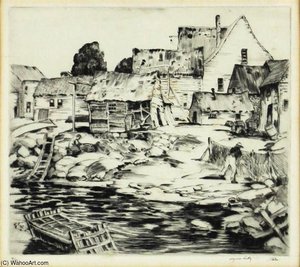 Farmyard — Alfred Heber Hutty