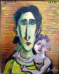 Woman With Child — David Davidovich Burliuk