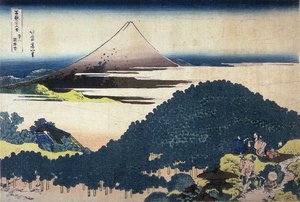 Fuji From The Cushion Pine Tree At Aoyama — Katsushika Hokusai