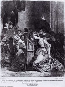 Margarete In Church — Eugène Delacroix, Romanticism