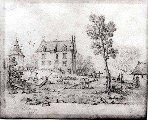 Country Farmhouse — Jean-baptiste Oudry