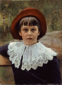 Portrait Of The Artist's Sister Berta Edelfelt — Albert Edelfelt, Realist Portraiture