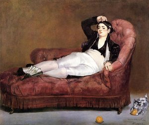 La Joven Apoyada — Édouard Manet, Impressionismo Francés