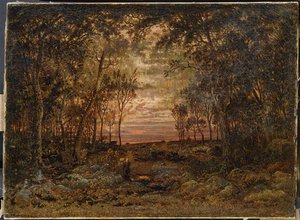 Sunset In The Forest — Theodore Robinson