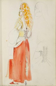 Folio 11, Costume Of A Jewish Woman From Tangier — Eugène Delacroix, Romanticism