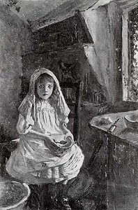 At Clovelly, Devonshire, (painting)