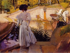 Maria Watching The Fish Granja — Joaquín Sorolla Y Bastida, Impressionist Luminism
