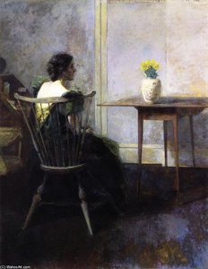 Yellow Tulips — Thomas Wilmer Dewing