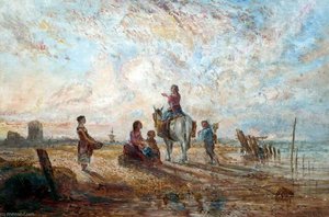 Estuary Scene With Figures — William Joseph Julius Caesar Bond