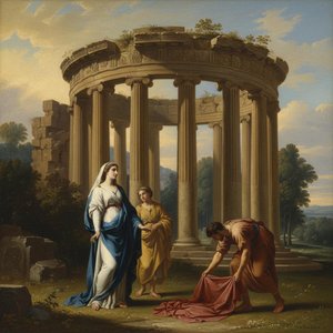 The Echo of Antiquity: A Solitary Vigil in the Golden Rotunda