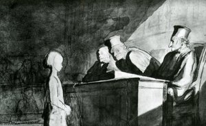 Déposition D'une Mineure Dessin À La Plume Lavis Et Gouache Deposition Of Minor A Pen-and-ink Drawing Washing And Gouache — Honoré Daumier