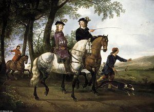Landscape With A Hunt — Aelbert Jacobsz Cuyp