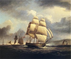 Frigate On The Thames — James Edward Buttersworth