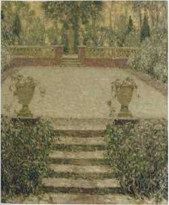 Steps In The Garden — Henri Le Sidaner
