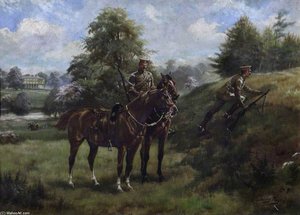 Soldiers Of The West Kent Imperial Yeomanry Practising In Mote Park — Harry Payne