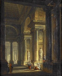 Intérieur D'un Temple Intérieur D'église (autre Titre) Intérieur D'une Galerie D'ordre Dorique (titre Ancien) — Pierre Antoine Machy