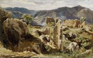 Ruins In The Colli Albani — Giovanni Costa
