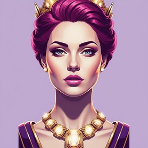 Serenidad Soberana En Magenta Y Oro: Una Obra Maestra Monumental Única — Laurent Charpentier