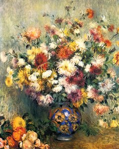 Vase Of Chrysanthemums 1 — Pierre-auguste Renoir