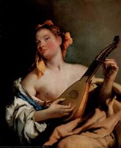 Girl With A Mandolin — Giambattista Tiepolo, Rococo
