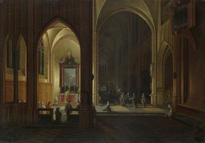 An Evening Service In A Church — Bonaventura I Peeters