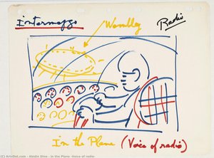 In The Plane (voice Of Radio) — Abidin Dino, Modernism