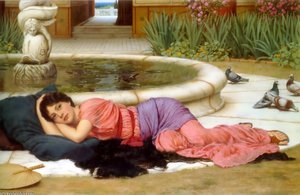 A Cool Retreat — R.b.a John William Godward