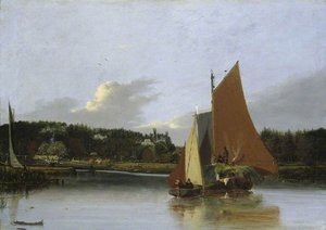 Boats On The Yare Near Bramerton, Norfolk — Joseph Stannard
