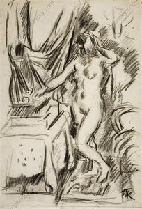 The Model At The Mirror — Pyotr Konchalovsky