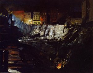 Excavation At Night — George Wesley Bellows