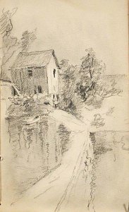Shed By Pond — John Ottis Adams
