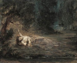 La Muerte De Ofelia — Eugène Delacroix, Romanticismo