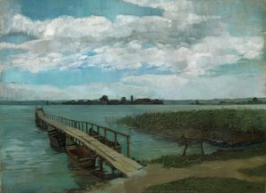 Landing Stage on the Island Herreninsel in the Lake Chiemsee
