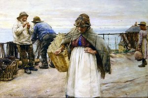 Newlyn High Street — Walter Langley