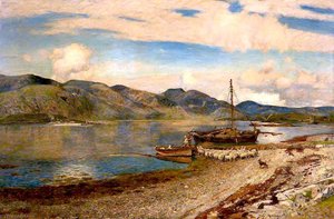 Loch Linnhe At Port Appin, Argyllshire — Sir David Scott Murray