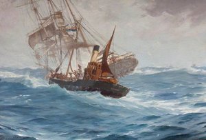 The Rescue Of The 'anna Mathilda' By The Trawler 'clyde', Gy 317 — Thomas Jacques Somerscales