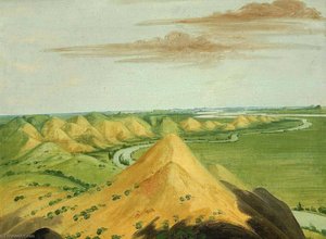 Clay Bluffs, Twenty Miles Above The Mandans — George Catlin