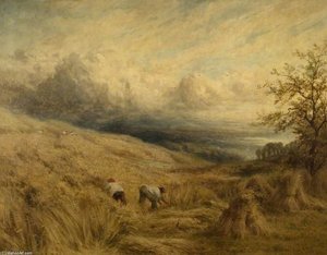 A Cornfield In Surrey — John Linnell, Realism