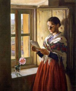 Mujer En La Ventana — Eduardo Chicharro Agüera