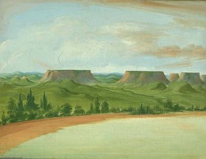 Square Hills, 1200 Miles Above St. Louis — George Catlin
