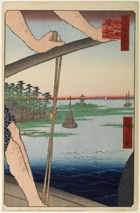 72 The Ferry At Haneda And The Benten Shrine — Ando Hiroshige