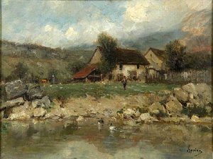 A Farm at Cerveyrieux (also known as Une Ferme à Cerveyrieux)